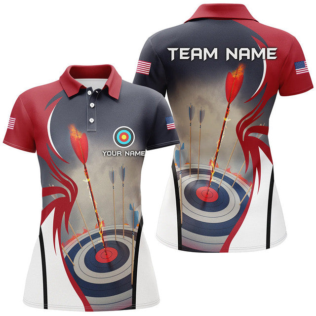 Custom 3D Archery Target Performance Shirts for Women Women's Polo Shirts S-5XL
