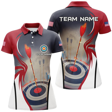 Custom 3D Archery Target Performance Shirts for Women Women's Polo Shirts S-5XL