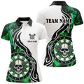 Custom Skull Darts Team Shirt with Smoke and Board Design Women's Polo Shirts S-5XL
