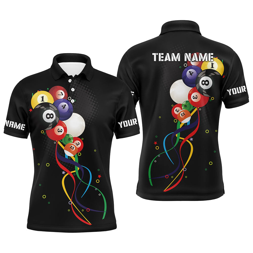 Personalized Funny Billiard Bubbles 3D Shirt Size S-5XL Men's Polo Shirt