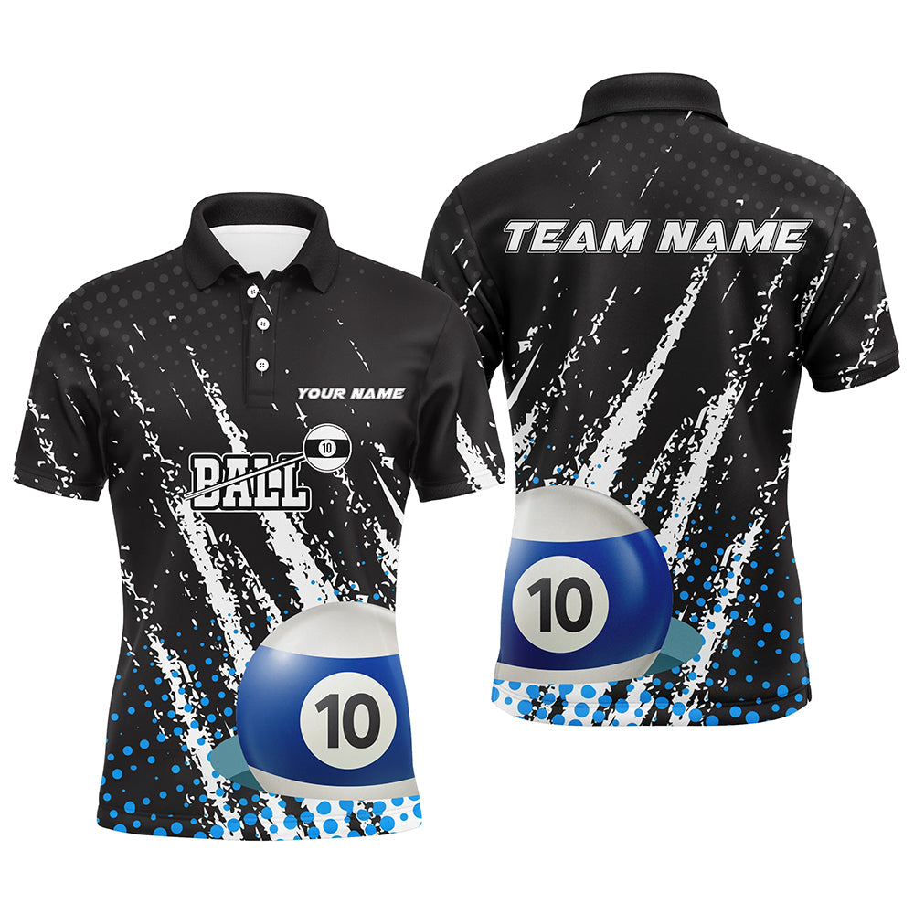 Grunge 10 Ball Pool Sport Jersey Custom Men Billiard Polo Shirt S-5XL