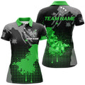 Custom Personalized Grunge Green Darts Team Shirt Style Women's Polo Shirts S-5XL
