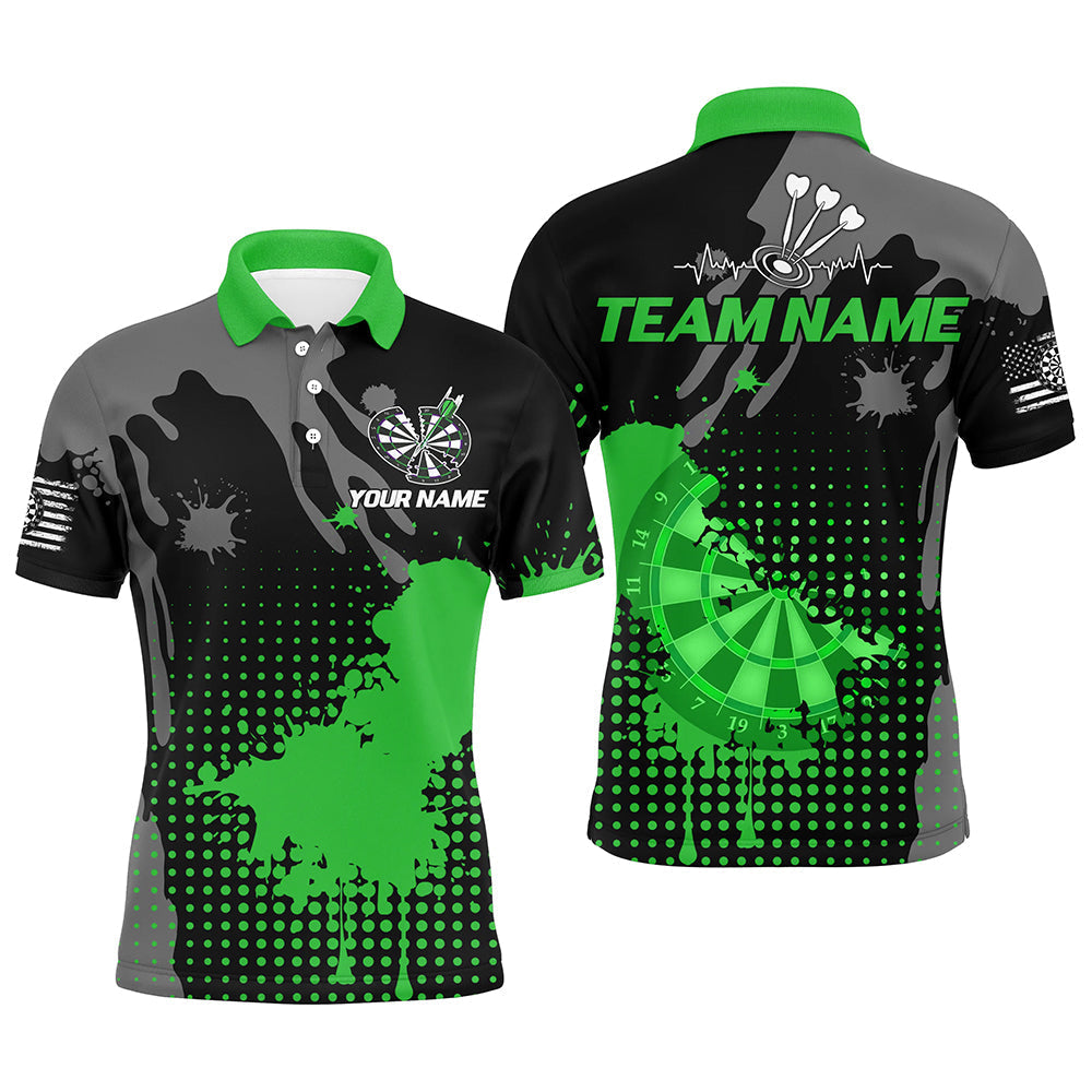 Personalized Grunge Paint Darts Design Men's Polo Shirt S-5XL