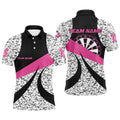 Personalized Grunge Pink Darts Men's Polo Shirt S-5XL