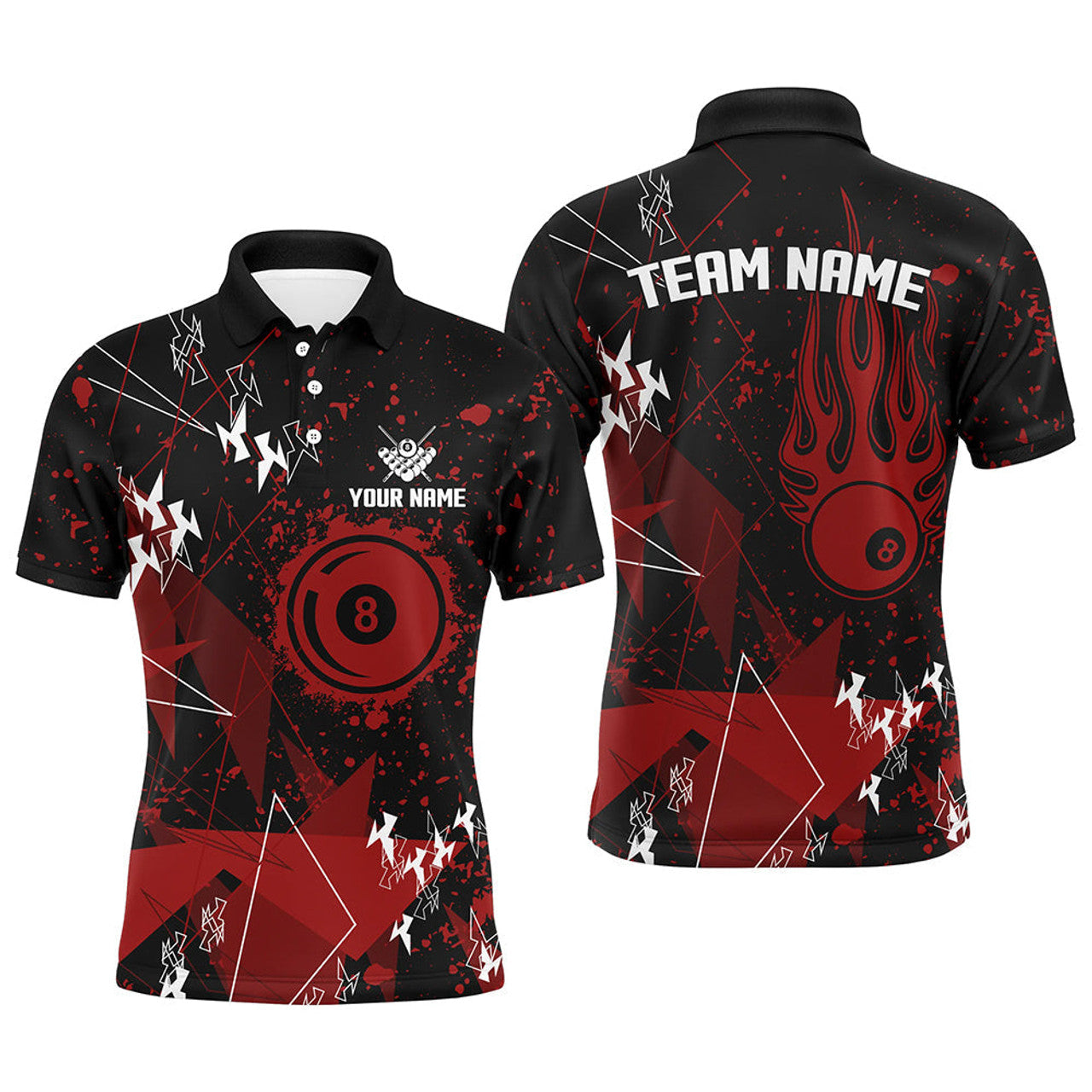 Personalized Billiard Shirt Custom Jersey for Pool Player Men's Polo Shirt S-5XL