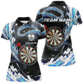 Custom Blue Waves 3D Dart Board Polo Shirts for Women S-5XL