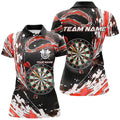 Personalized Red Waves 3D Dart Board Polo Dart Women's Polo Shirts S-5XL