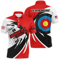 Red Archery Polo Shirt Personalized Name Bow S-5XL Men's Polo Shirt