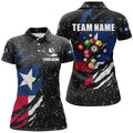 Custom Grunge Texas Flag for Custom Patriotic Billiard Women's Polo Shirts S-5XL
