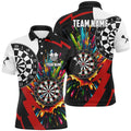 Personalized Colorful Dartboard Darts Shirt Custom Name Men's Polo Shirt S-5XL