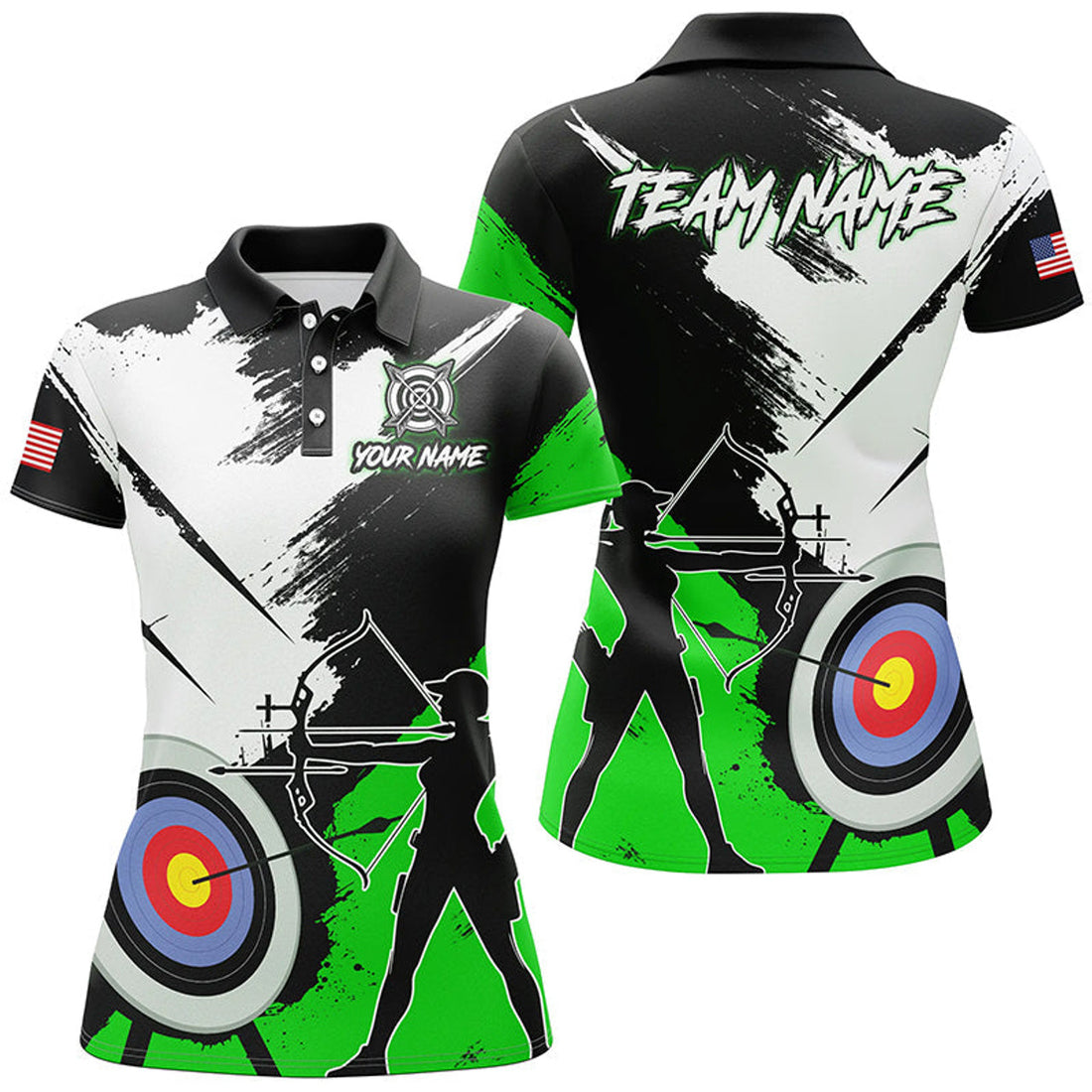 Custom Personalized Grunge Archery Shirt For Women's Polo Shirts S-5XL