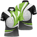 Custom Black Green Golf Pattern Golf Outfit Golf Gifts Men's Polo Shirt S-5XL