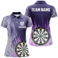 Custom Personalized Fire Flame 3D Dartboard Darts Women's Polo Shirts S-5XL