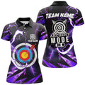 Custom Purple Thunder Archery Mode On Design Personalized Women's Polo Shirts S-5XL
