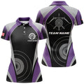 Custom Personalized Purple Archery Team Uniform Polo Shirts Women's Polo Shirts S-5XL