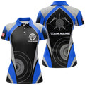 Custom Personalized Blue for Best Archery Team Uniform Women's Polo Shirts S-5XL