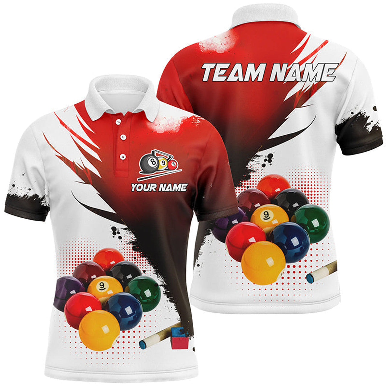 9 Ball Pool Billiard Jersey Custom Team Shirt Men's Polo Shirt S-5XL