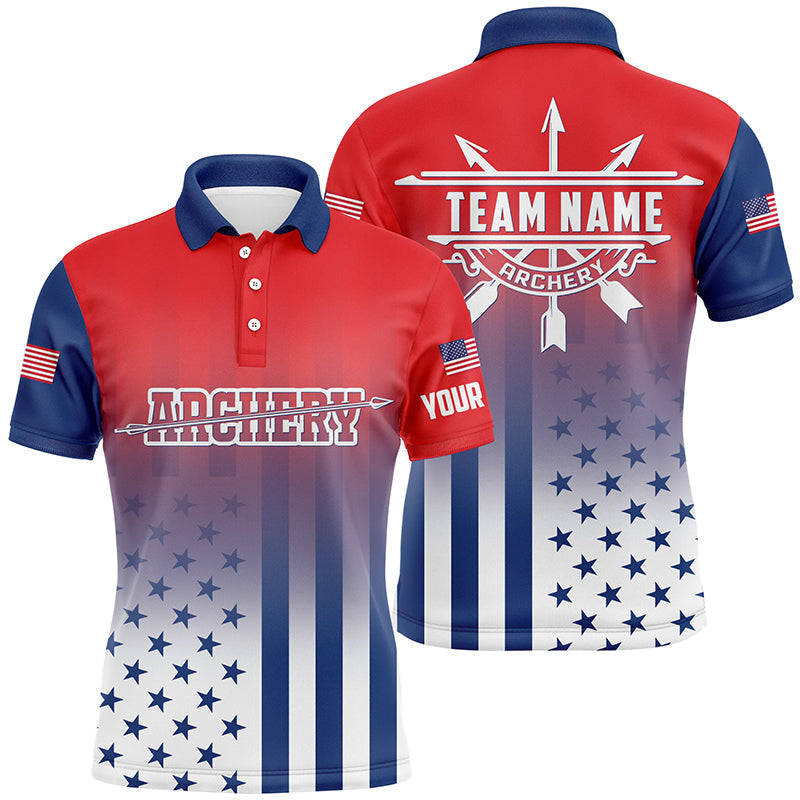 Personalized US Archery Patriotic Polo Shirt For Men Size S-5XL Men's Polo Shirt