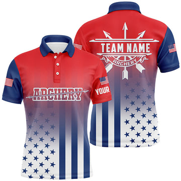 Personalized US Archery Patriotic Polo Shirt For Men Size S-5XL Men's Polo Shirt