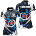 Custom 3D Archery Team Shirt Blue Personalized Design Women's Polo Shirts S-5XL