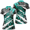 Custom Turquoise Darts Board Crack Darts Team Funny Shirt Women's Polo Shirts S-5XL