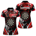 Custom Red Dart for Team League Women's Polo Shirts S-5XL