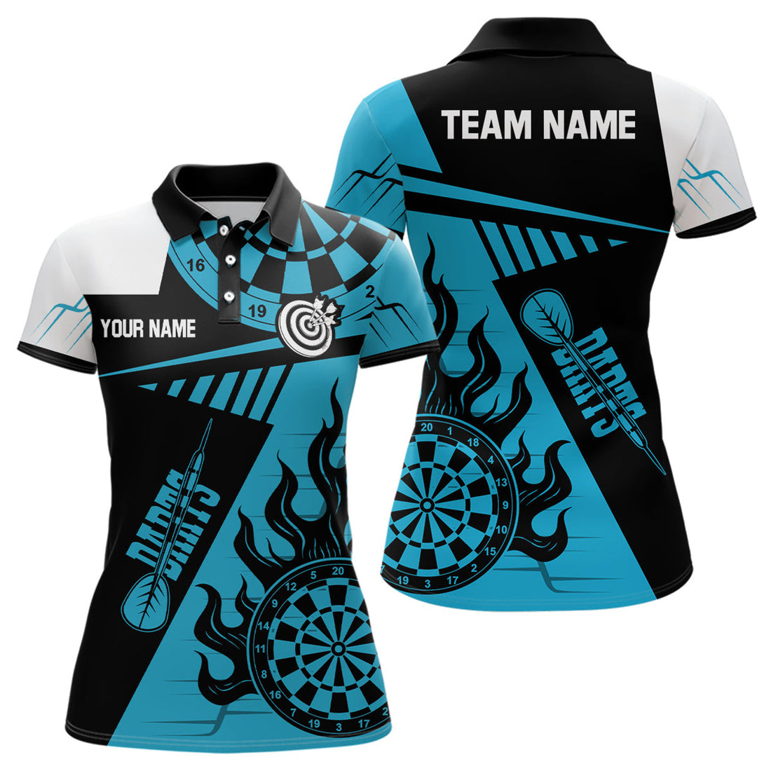 Customized Blue Black Darts Team Shirt For Women's Polo Shirts S-5XL