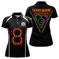 Customized 8 Ball Pool Billiard Shirts Design for Women Women's Polo Shirts S-5XL