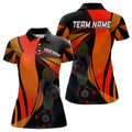Custom 3D Orange Billiard Balls Pool League Design Women's Polo Shirts S-5XL