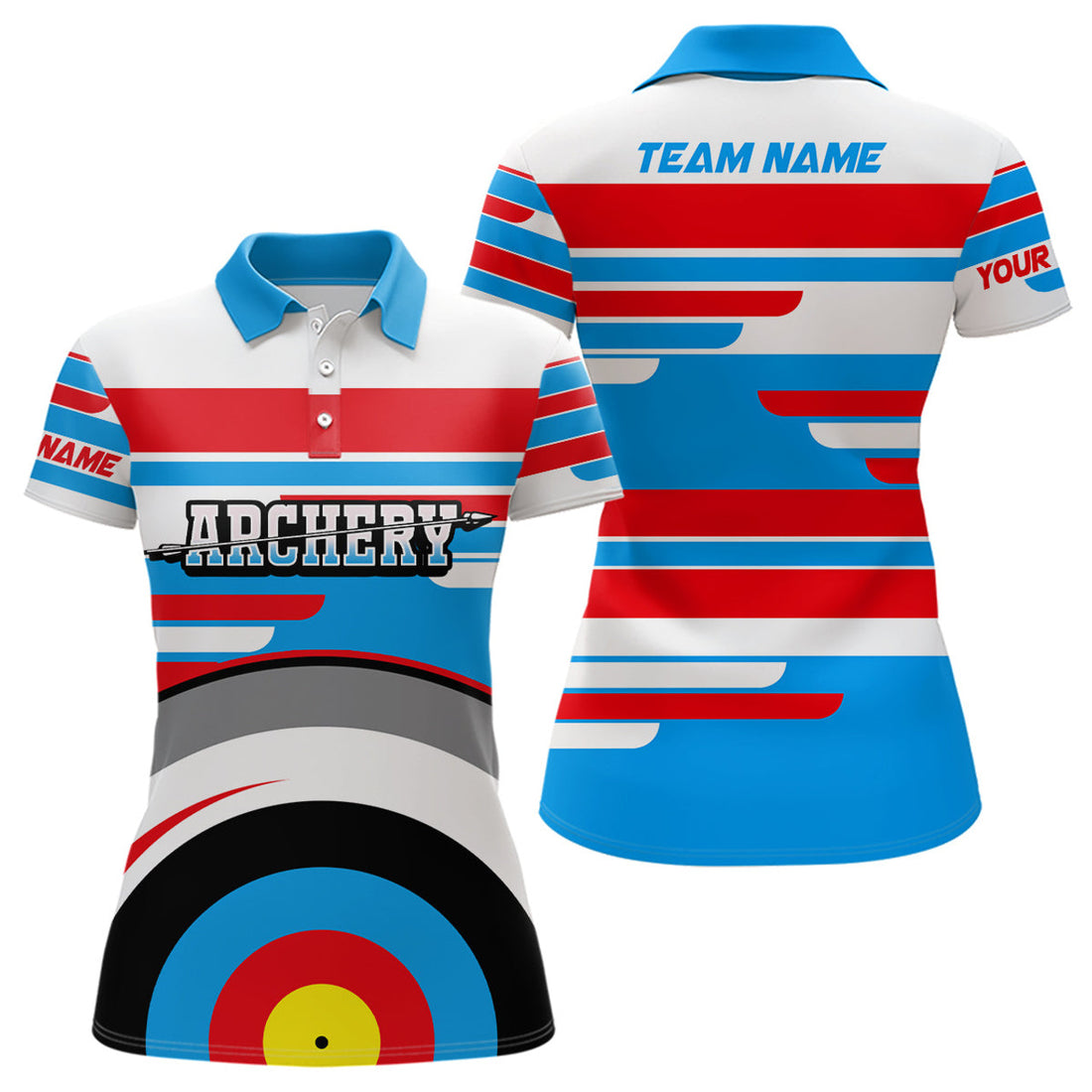 Custom Archery Team Shirts Unique 3D Game Design Women's Polo Shirts S-5XL