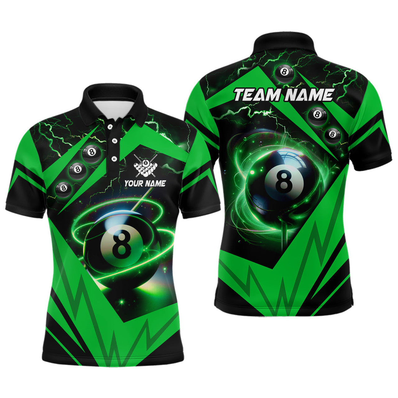 Personalized 3D 8 Ball Pool Smoke Canada Flag Billiard Men's Polo Shirt S-5XL