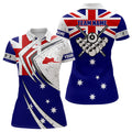 Custom Australia Flag Billiard Player Outfit Patriotic Style Women's Polo Shirts S-5XL