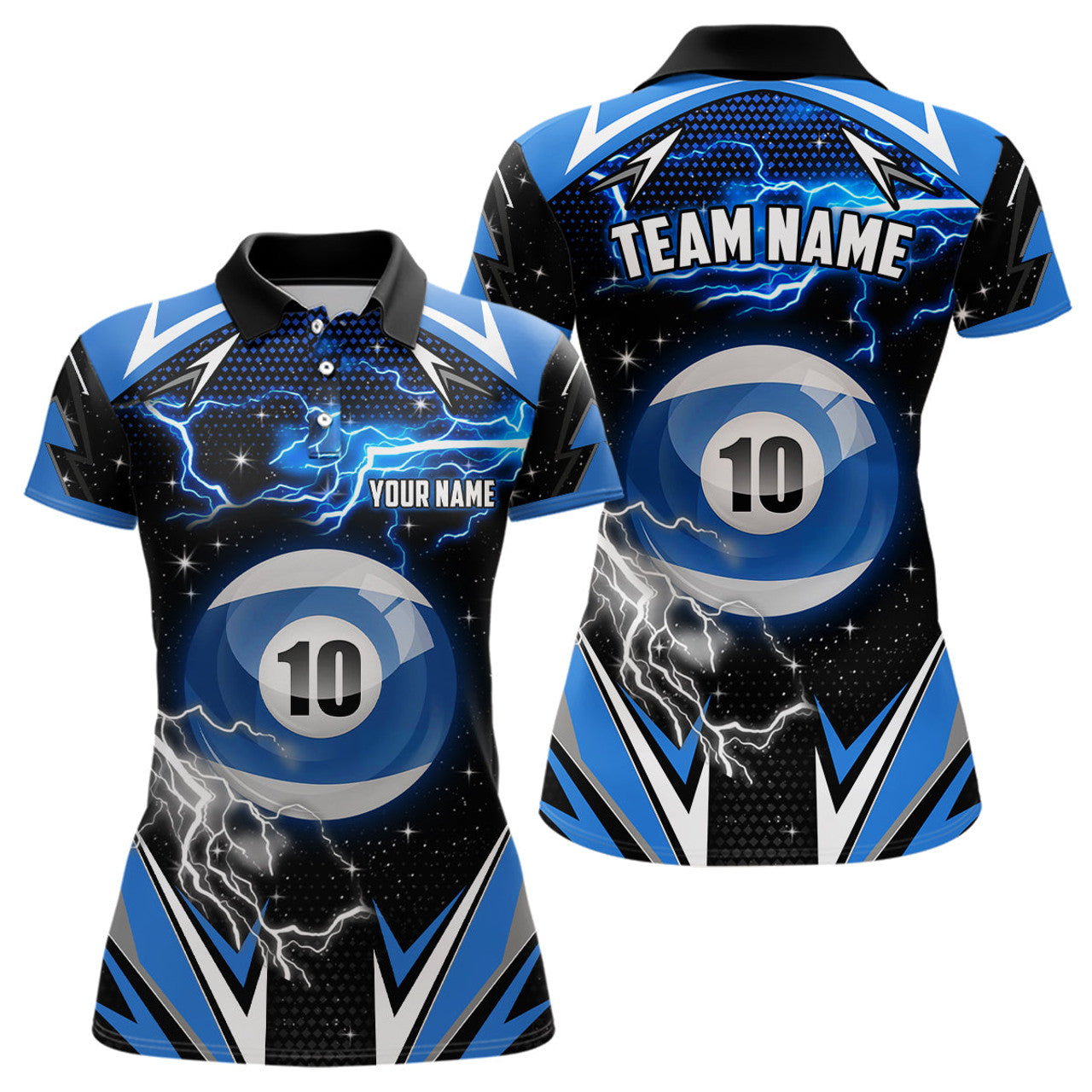 Custom Billiard Team for League Pool Women's Polo Shirts S-5XL