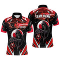 Grim Reaper Red Billiard Jersey for Men Custom Polo Shirt Men's Polo Shirt S-5XL