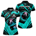 Custom Turquoise 8 Ball Pool Billiard for Billiard Women's Polo Shirts S-5XL