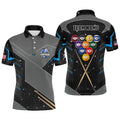 Personalized 10 Ball Pool Billiard Custom Attire Mens Polo Shirt S-5XL
