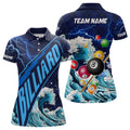 Custom Personalized Funny Billiard Balls With Waves Women Polo Shirts S-5XL