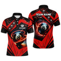 Custom Red 8 Ball Pool Billiard Jersey Team League Men's Polo Shirt S-5XL