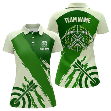 Custom Personalized Green Archery Women Polo Shirts Women's Polo Shirts S-5XL