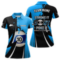 Custom Name 10 Ball Pool Billiard Stroke It Don't Poke It Women's Polo Shirts S-5XL