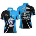 Billiard Funny Stroke It Dont Poke It Custom Name Mens Polo Shirt S-5XL