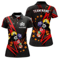 Custom Name Thunder Billiard 3D Design Team Uniform Women's Polo Shirts S-5XL