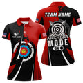 Custom Archery Mode On Red Team Jerseys Personalized Women's Polo Shirts S-5XL