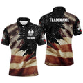 Personalized Retro American Flag Dart Polo Shirt for Men Men's Polo Shirt S-5XL
