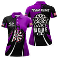 Custom Purple Dart Mode On Darts Dart Team Shirts Women's Polo Shirts S-5XL