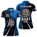 Custom Personalized Thunder Lightning Blue Dart For Women's Polo Shirts S-5XL