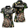 Customized 3D Jungle Camo Darts Shirts Women's Polo Shirts S-5XL