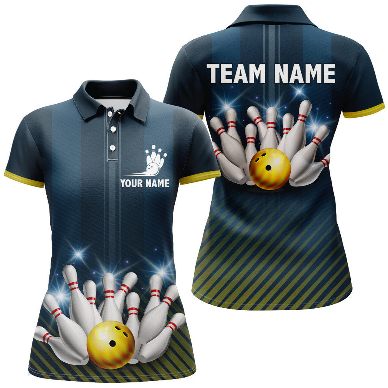 Custom Personalized Bowling Shirt for Team League Polo Women's Polo Shirts S-5XL