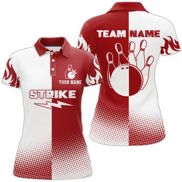 Custom Bowling for Team League Uniform Bowling Women's Polo Shirts S-5XL