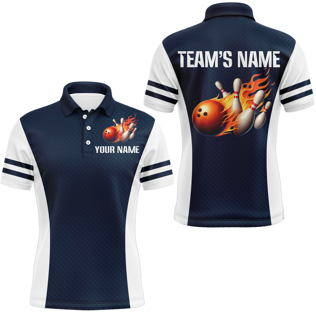 Personalized Bowling Shirt Custom Bowling Jersey Men's Polo Shirt S-5XL